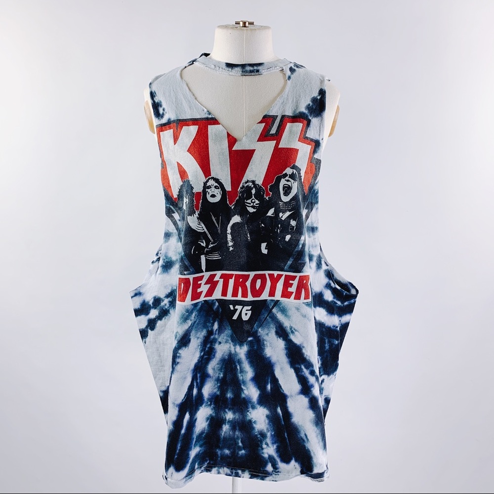 LIQUID BLUE | XL | KISS Destroyer ‘76 Tie Dye Tank